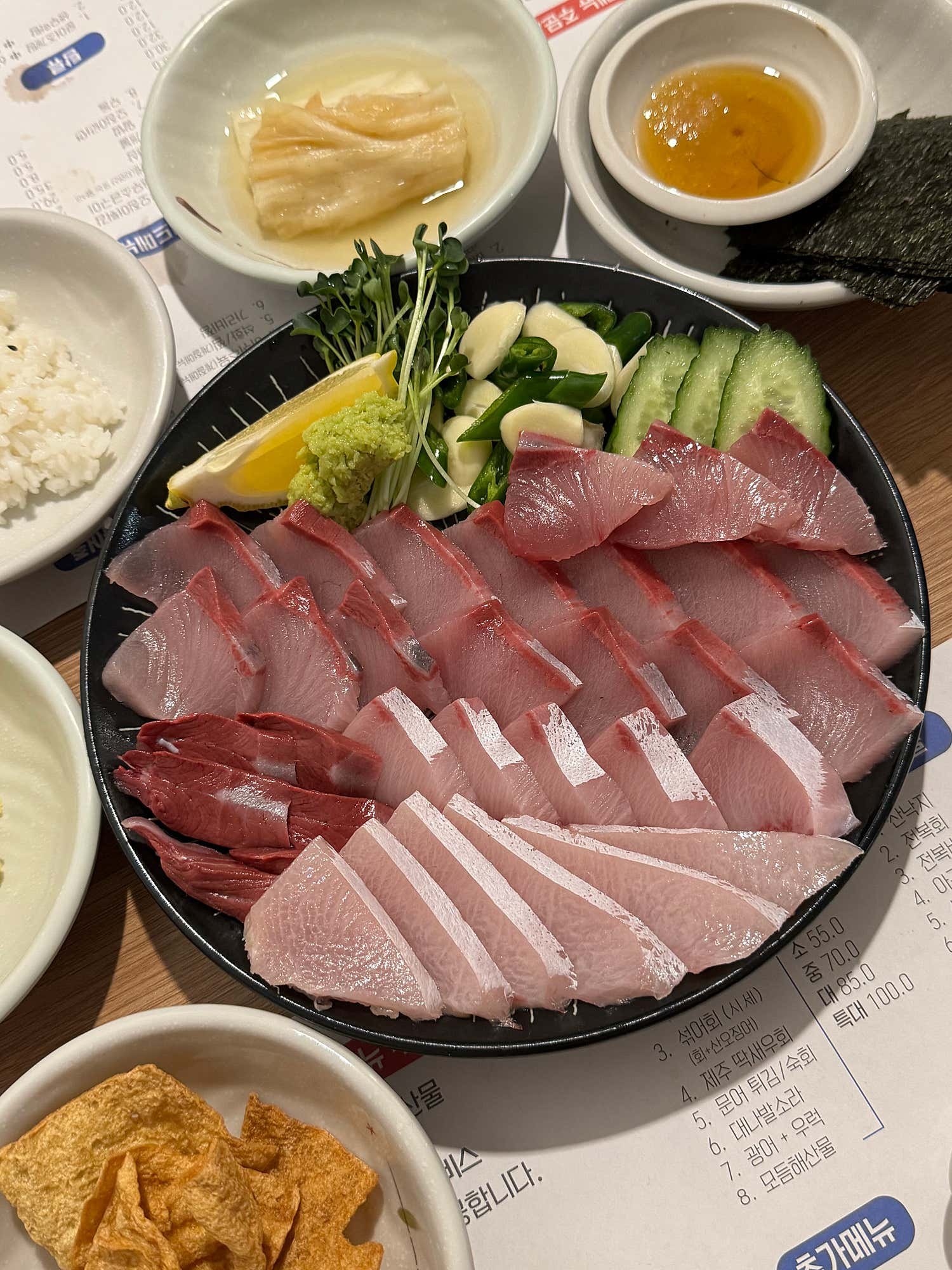 잘떳다 산오징어 대방어회